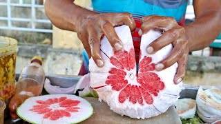 Masala Jambura Pomelo FruitGrapefruits  Bangladeshi Street Food [upl. by Aiynot365]