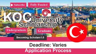 Koç University Scholarship for International Students 2024  APPLY NOW [upl. by Assenay]