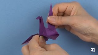 Origami crane with flapping wings [upl. by Hannaj603]