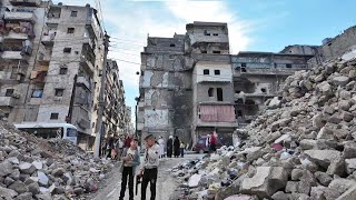 Aleppo Walking Through the Streets of Shareiya  Syria 2024 [upl. by Assenahs168]