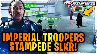 Imperial Troopers Run Over SLKR  Marauder Solo vs Mon Mothma  Grand Arena Speedrun Challenge [upl. by Grimbal]