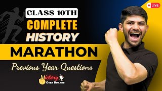 Complete History Previous Year Questions Class 10 2024  Marathon Session With MIQs amp PYQs [upl. by Eneleuqcaj411]