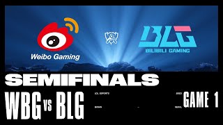 BLG vs WBG  Game 1  SEMIFINALS Stage  2023 Worlds  Bilibili Gaming vs Weibo Gaming 2023 [upl. by Aligna]