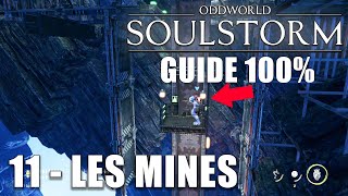 ODDWORLD SOULSTORM  100 GUIDE  Les mines​ Badges Gelée Zone Secrète Mudokons Casier [upl. by Aivatnahs]