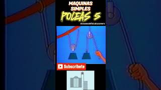 MAQUINAS SIMPLES POLEAS 5 fisica physics mecanica mechanic force newton viralvideo viralshor [upl. by Anayaran351]