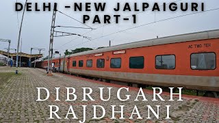 Delhi to New Jalpaiguri Journey in 20504 New Delhi Dibrugarh Rajdhani Express via Moranhat [upl. by Oiligriv]