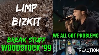 Reaction  Limp Bizkit  Break Stuff Live at Woodstock 1999  with Angie [upl. by Gadmon]