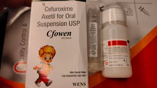 Cfowen Dry Syrup  Cefuroxime Axetil Oral Suspension Use  Dose  Side effects  Benefits in Hindi [upl. by Sarina973]