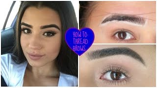 How to THREAD AND GROOM EYEBROWS DIY  Valentina Attard [upl. by Wallinga711]