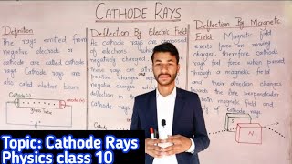 Cathode Rays Physics Class 10th Deflection by Electric and magnetic field of Cathode Rays [upl. by Ndnarb]