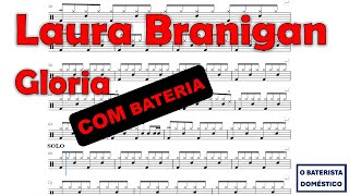 Gloria  Laura Branigan  COM BATERIA Drum Sheet Music  Partitura [upl. by Harlie]