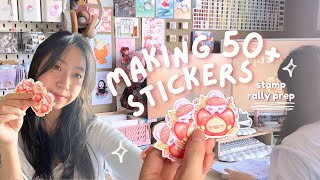 SMALL BUSINESS Vlog ♥♡∞  how i make stickers stamp rally prep cricut explore air 2 [upl. by Lseil421]