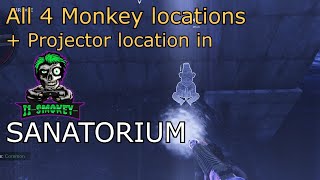 Outbreak Easter Egg Guide All 4 Monkey locations in Sanatorium  Projector location [upl. by Forsta275]