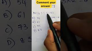 Comment your answer reasoning analogies tricks maths logic bgm ytshorts foryou shorts [upl. by Yna951]