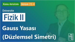 Üniversite Fizik II  Bölüm 234 Gauss Yasası Düzlemsel Simetri [upl. by Asirap122]