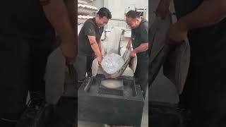 Rotating crystal stone fountain installation process [upl. by Nedloh]