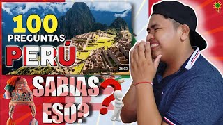 BOLIVIANO🇧🇴 REACCIONA Y RESPONDE A 100 PREGUNTAS DEL PERÚ ¿Cuánto sabes de este País 😄🇵🇪 [upl. by Etnuaed105]