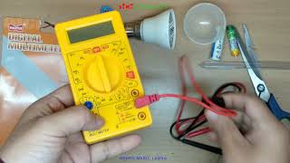 Digital Multimeter DT830B  Testing Batteries  LED Bulb [upl. by Yeblehs]