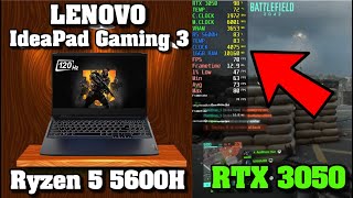 Lenovo IdeaPad Gaming 3 Ryzen 5 5600H RTX 3050  LAPTOP GAMING  Prueba en Juegos [upl. by Claiborne]