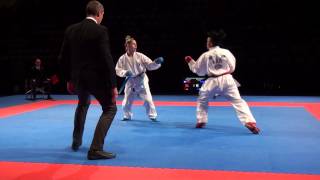 Karate1 PL Almere 2014  IGNACE vs BRETON  Kumite fem 61 FINAL [upl. by Assirram213]