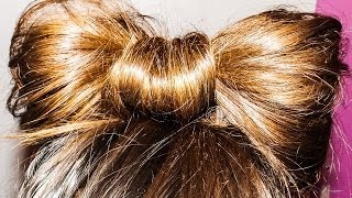 Tutorial Capelli Fiocco in 1 MinHair Bow Super Easy [upl. by Analaj]