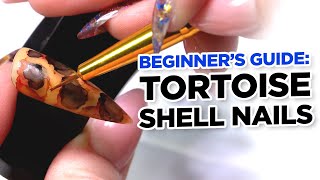 Easy Tortoise Shell Nail Trend For Beginner Nail Techs [upl. by Waly]