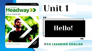 Unit 1 Hello  New Headway Beginner 5th Edition  Students Book [upl. by Eikin172]