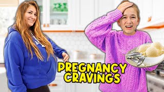 Only Eating Moms PREGNANCY CRAVINGS For A DAY  JKREW [upl. by Aicatsanna]