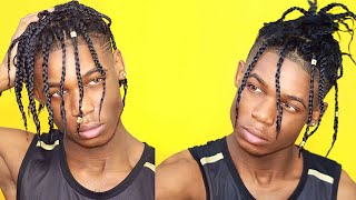 Box Braids Tutorial TRAVIS SCOTTLIL YACHTY INSPIRED [upl. by Grearson219]