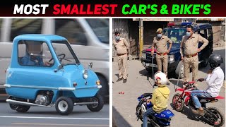 8 Most Smallest Bikes and Cars in the World [upl. by Htyderem220]