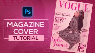 Magazine Cover Design  How to design Magazine Cover in Photoshop  Magazine Cover Tutorial [upl. by Esened942]