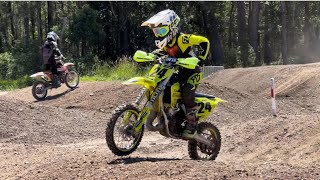 Practice on the Coffs Harbour Stadium MX track 65cc Husqvarna TC65 [upl. by Nayllij775]