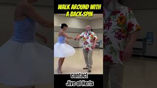 Adding a Back Spin to the Walk Around jive dance move dance rocknroll dancer dancing jive [upl. by Tabby402]