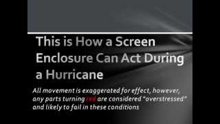 Screen Enclosure Behavior in a Hurricane [upl. by Krakow]