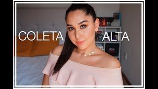 COLETA ALTA PARA CABELLO LARGO  TUTORIAL  LAURA CORTÉS [upl. by Koal569]