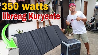 ITO TALAGA ANG LIBRENG KURYENTEportable solar panel  bluetti pv350 [upl. by Dobbins]