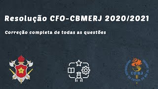 Resolução prova CFOCBMERJ 20202021 [upl. by Lucias]