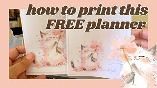 How to print your monthly planner  Free printable monthly planner or bullet journal [upl. by Koosis669]