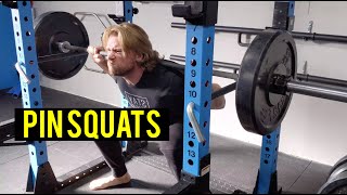 How To Perform Pin Squats  Explosive Power Out Of Your Hole [upl. by Atilal]