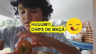 COMO NÃO FAZER CHIPS DE MAÇÃ DEU RUIM [upl. by Anikehs]