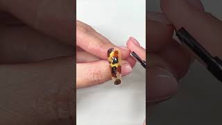 Full Tortoise Shell Nail with Gel and Inks nails nailart fallnails [upl. by Intyrb26]