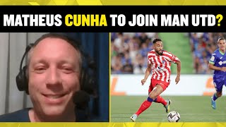 Man Utd to sign Matheus Cunha 👀 Ten Hag is rumoured to be interested in the Atletico Madrid forward [upl. by Aratas]