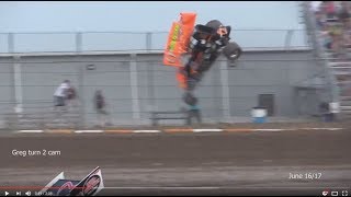 Nasty Sprintcar crash 0 Glenn Styres  Ohsweken Speedway June 1617 [upl. by Erinna]