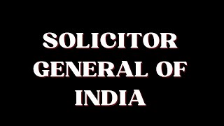 SOLICITOR GENERAL OF INDIA  Duties  Limitations  Comparison  Prelims 2024 [upl. by Hsac399]