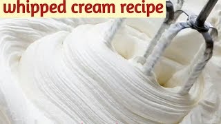 Whipped cream recipehow to make whipped cream from fresh creamheavy whipped cream at home [upl. by Florin]