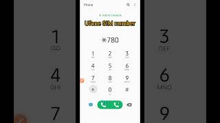 shorts  Ufone SIM ka number kaise pata kren  Ufone mobile number check dial code [upl. by Marcelle]