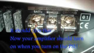 How to hook up a car amplifier wsubs at home [upl. by Menedez881]