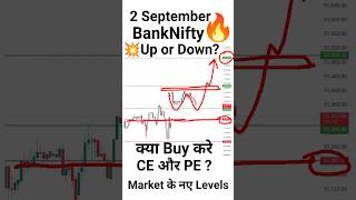 2 September 2024 Banknifty Prediction  Monday market Kaise Rahega Gap up Or Gap Down shortsfeed [upl. by Giffer]