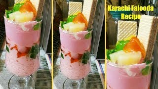 Royal Falooda  Karachi Falooda Recipe Homemade Falooda Recipe [upl. by Driscoll]