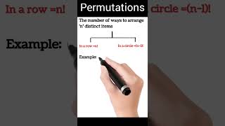 Permutations  Arrangement of n distinct items permutationcombination mathshorts [upl. by Hulbert787]